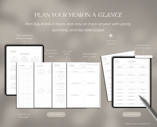 2026 Simple Minimalist Digital Planner