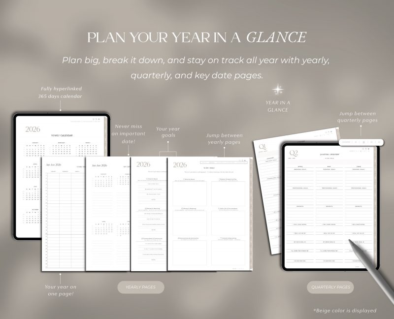 2026 Minimalist Digital Planner — Simple & Dated