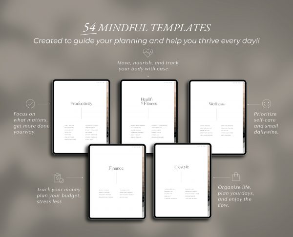 2026 Digital Planner-12 2026 All in One Digital Planner Black and Beige