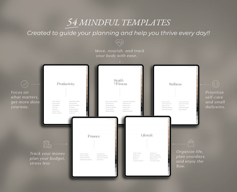 2026 Digital Planner-12 2026 All-in-One Digital Planner — Black & Beige