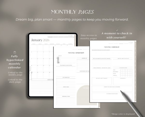 2026 Simple Minimalist Digital Planner