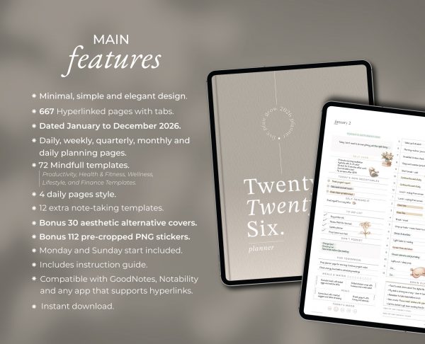 2026 ADHD Digital Planner