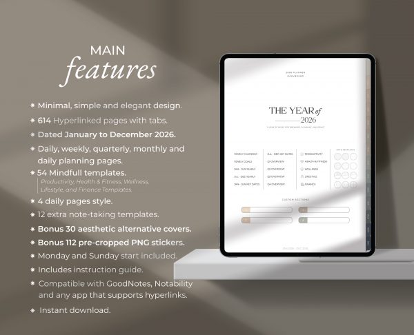 2026 All in One Digital Planner Green