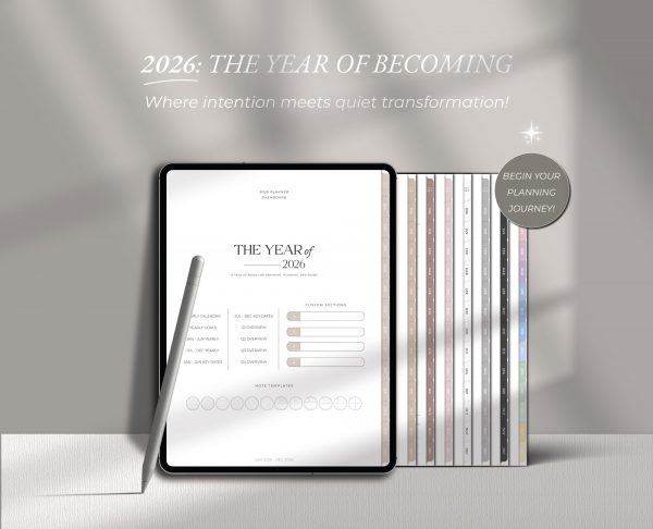 2026 Simple Minimalist Digital Planner