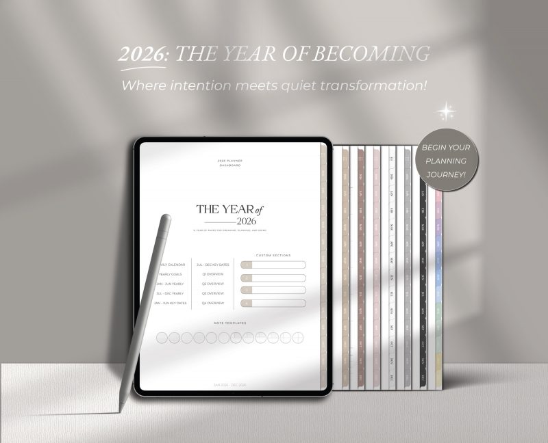 2026 Minimalist Digital Planner — Simple & Dated