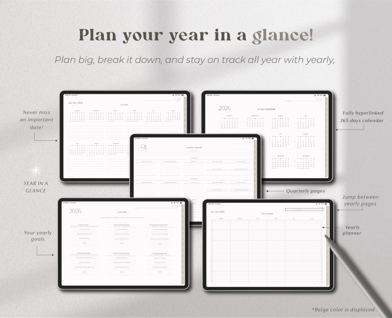 2026 Landscape Digital Planner — Dated GoodNotes