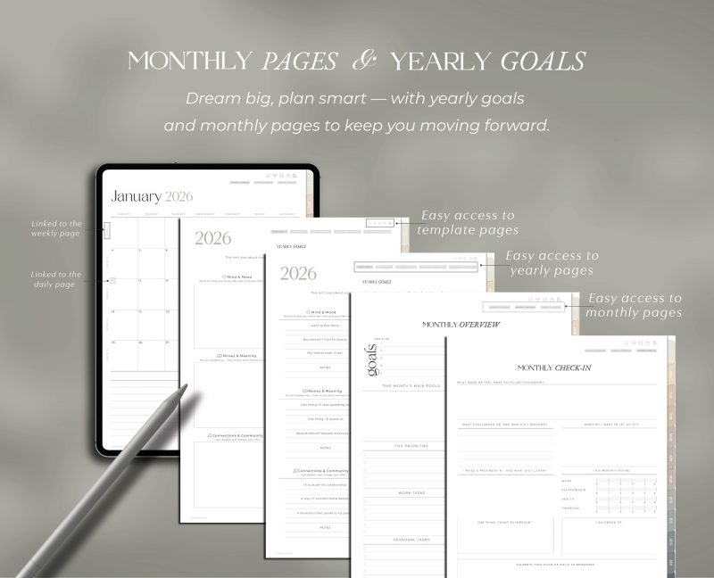 2026 All-in-One Digital Planner — Green
