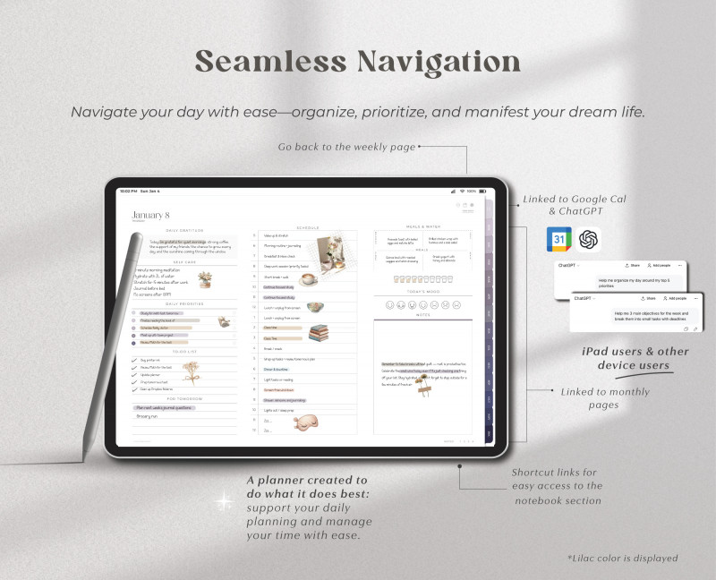 2026 Landscape Digital Planner — Dated GoodNotes