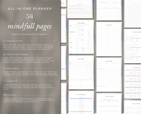 2026 All in One Digital Planner Pastel