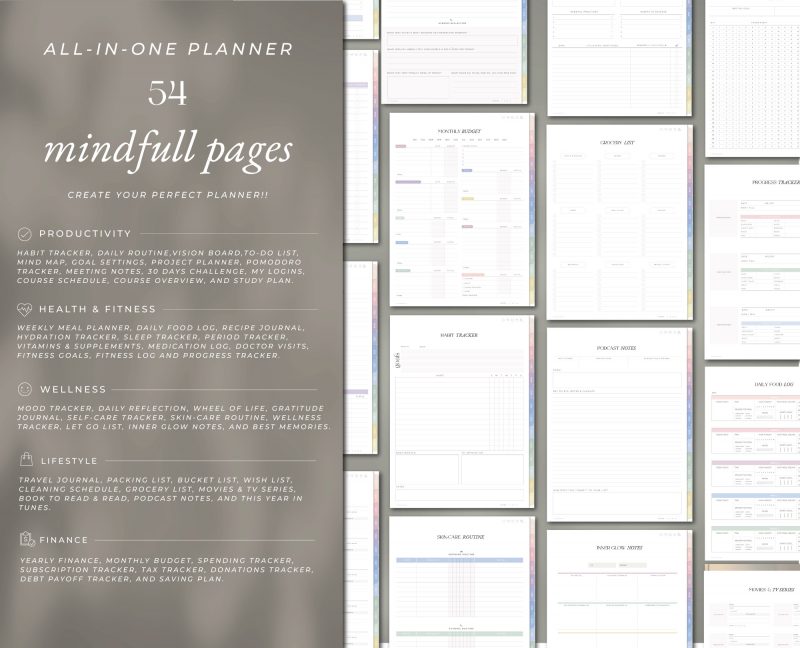 2026 Digital Planner All in One-3 2026 All-in-One Digital Planner — Pastel