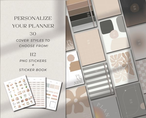 2026 Digital Planner All in One-4 2026 All in One Digital Planner Black and Beige