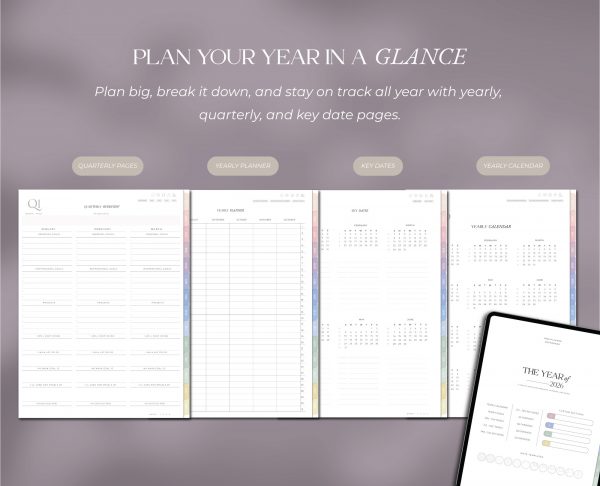 2026 All in One Digital Planner Pastel