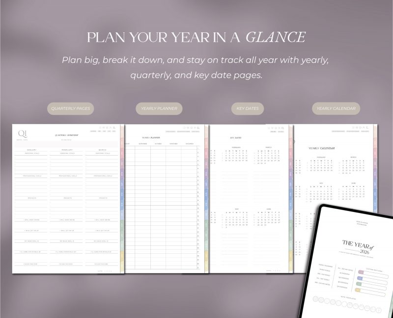 2026 Digital Planner All in One-8 2026 All-in-One Digital Planner — Pastel