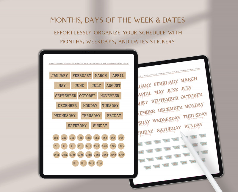 Digital Journal Stickers — 300+ Minimalist Pack