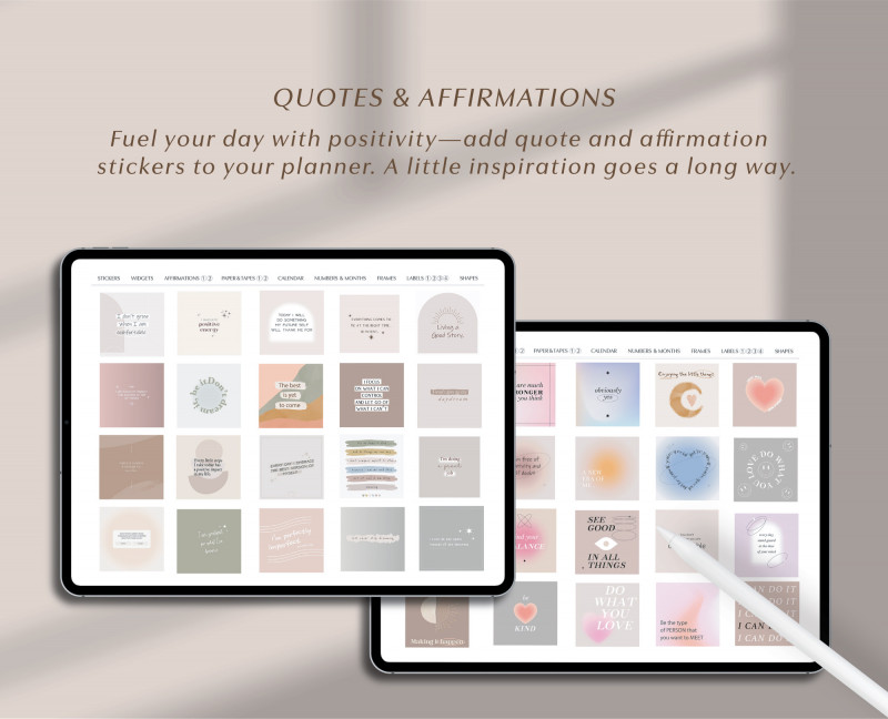 Aesthetic Digital Stickers — 970+ GoodNotes Pack