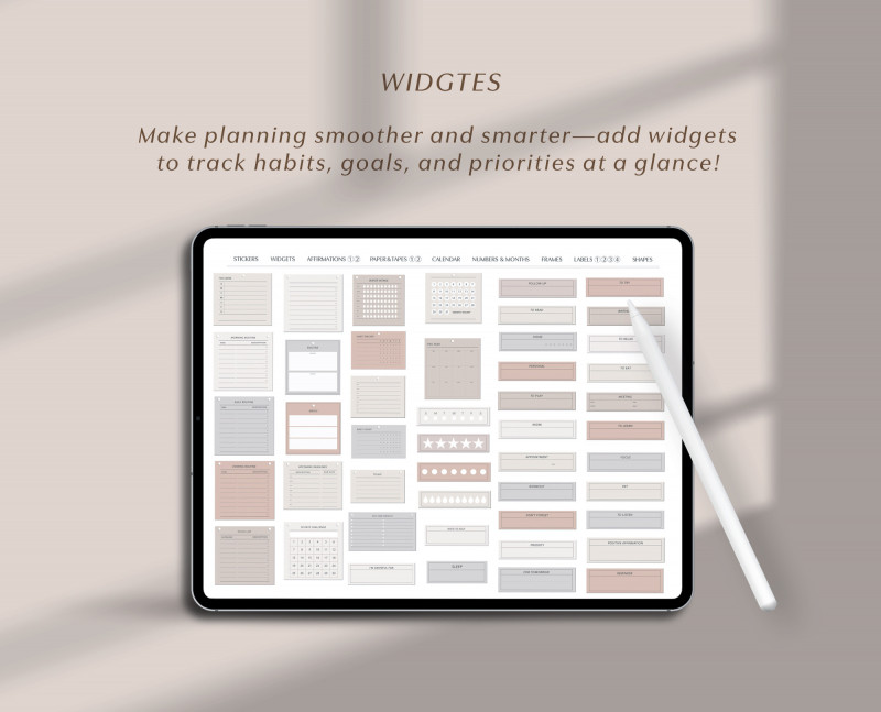 Aesthetic Digital Stickers — 970+ GoodNotes Pack