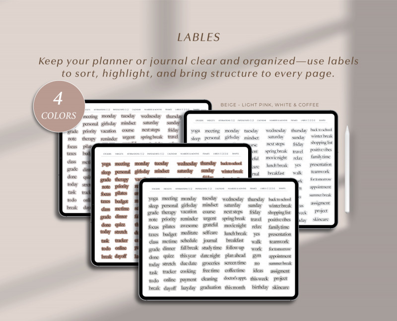 Aesthetic Digital Stickers — 970+ GoodNotes Pack