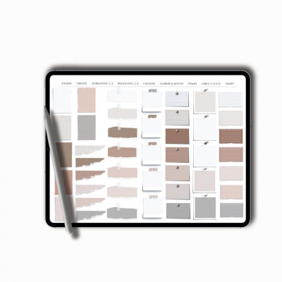 Aesthetic Digital Stickers GoodNotes Pack — Milamalu