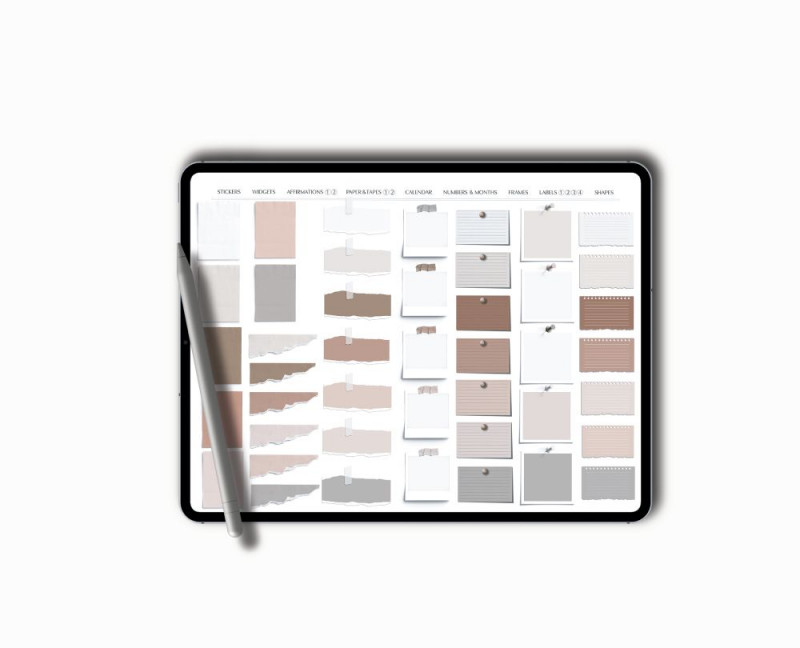 Aesthetic Digital Stickers GoodNotes Pack — Milamalu