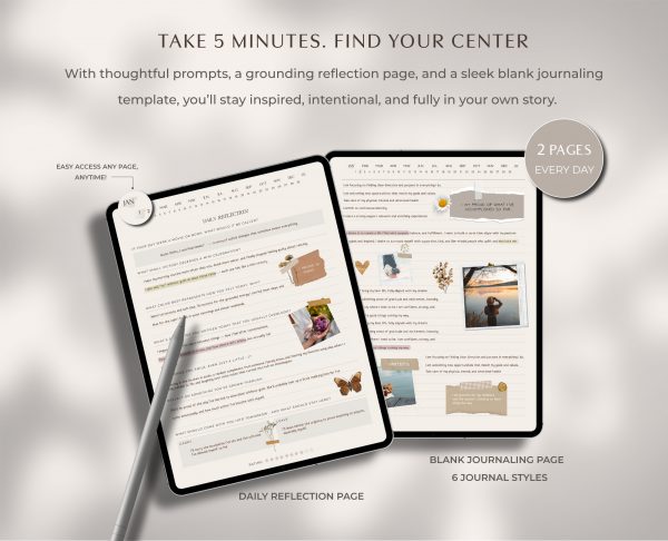 Digital Daily Journal Minimalist GoodNotes — Milamalu