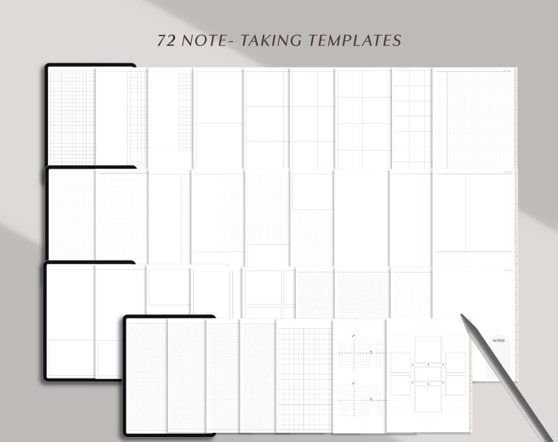 Digital Notebook - -6 Digital Notebook for GoodNotes — 8 Color Tabs