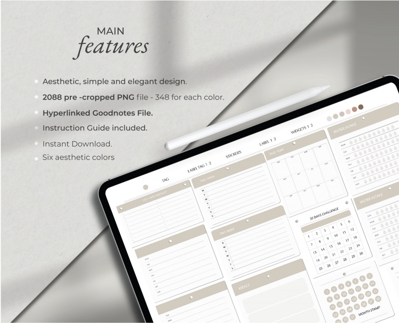 2026 Planning Stickers GoodNotes Pack — Milamalu