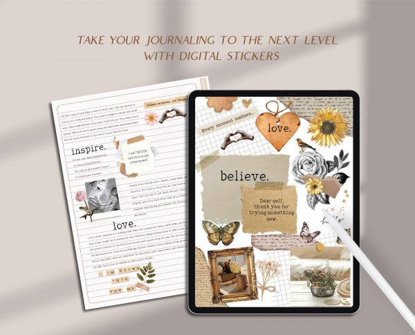 Digital Vintage Stickers GoodNotes Pack — Milamalu