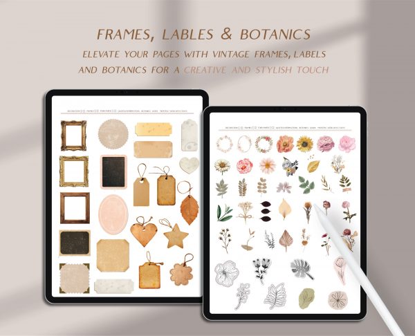 Digital Vintage Stickers — 270+ GoodNotes Pack