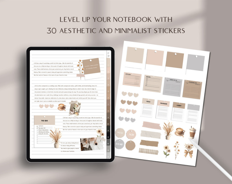 Minimalist Digital Notebook — 4 Color Set