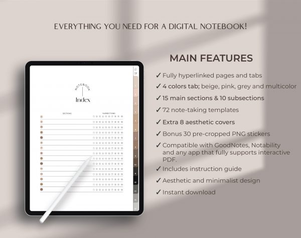 Minimalista Digital Notebook 4 Colour Set — Milamalu