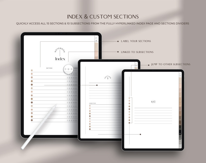 Minimalist Digital Notebook — 4 Color Set