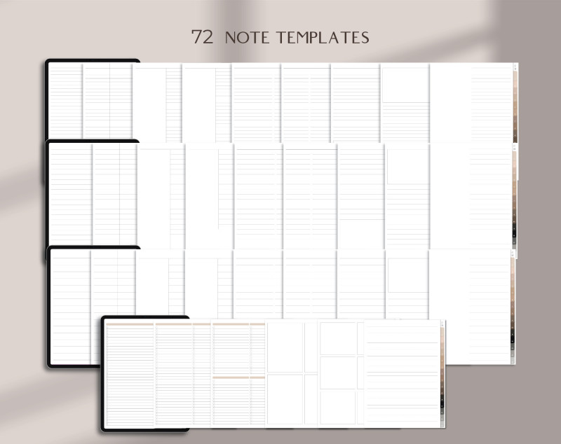 Minimalist Digital Notebook — 4 Color Set