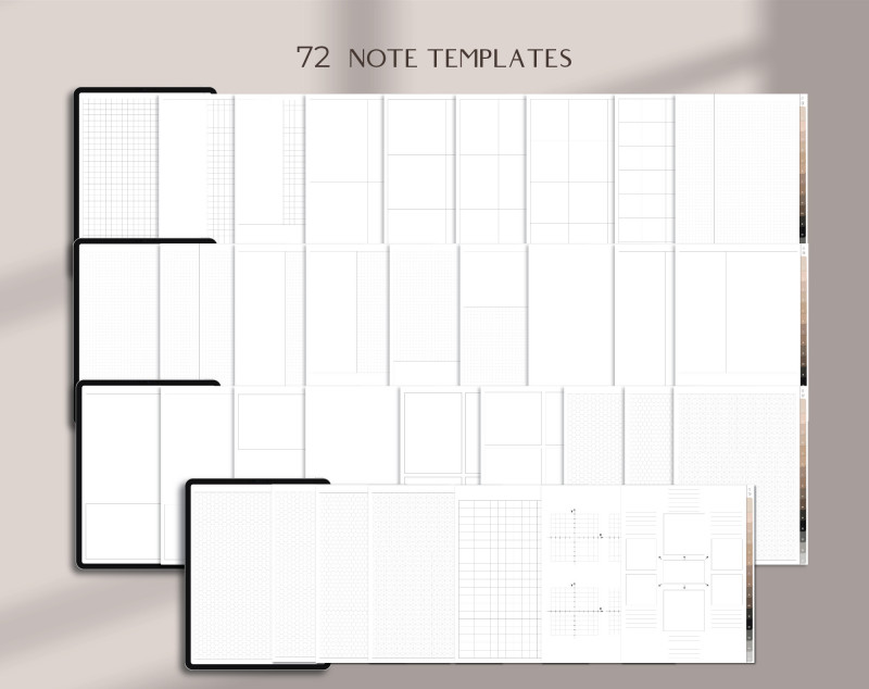 Minimalist Digital Notebook — 4 Color Set