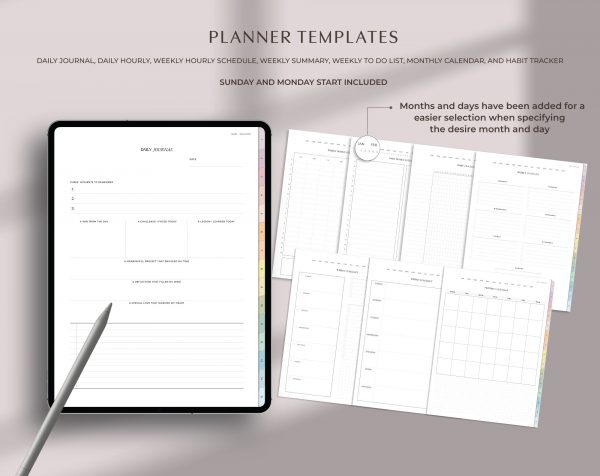 Digital Notebook Pastel