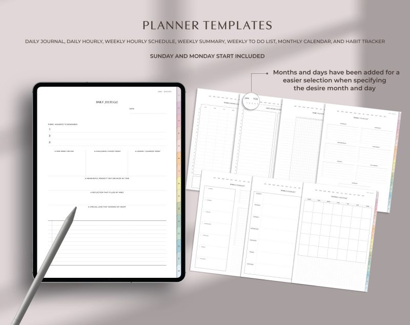 Digital Notebook — Pastel Collection