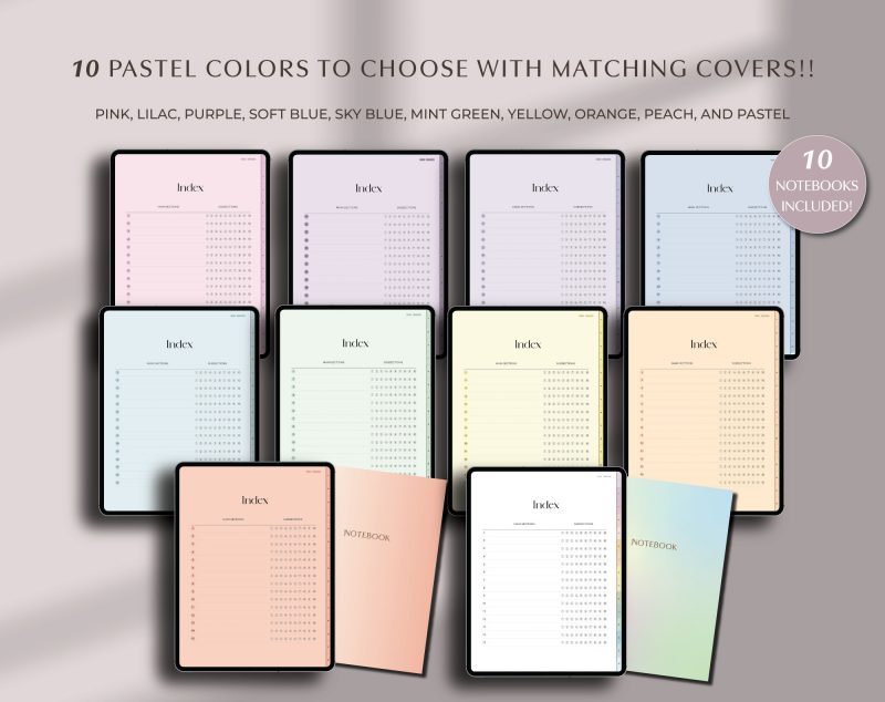 Digital Notebook Pastel Collection GoodNotes — Milamalu