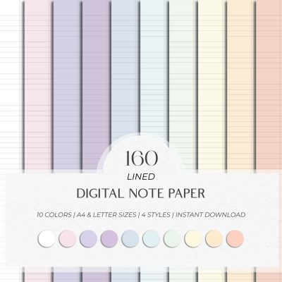 Digital Note Paper Pastel Collection — Milamalu