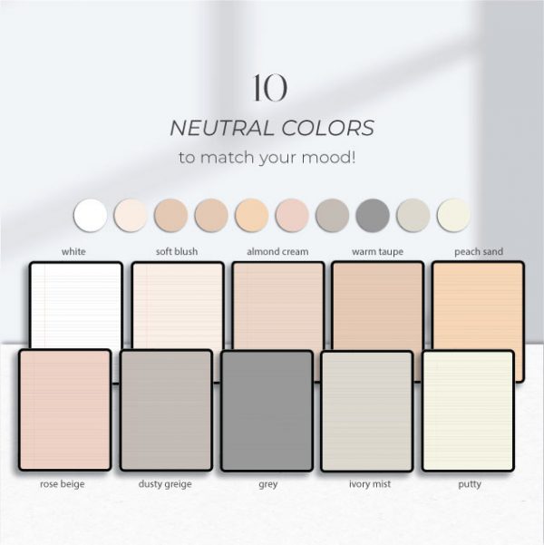 Digital Note Paper Neutral Collection — Milamalu