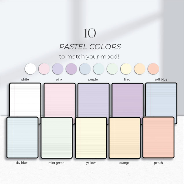 Digital Note Paper Pastel Collection — Milamalu