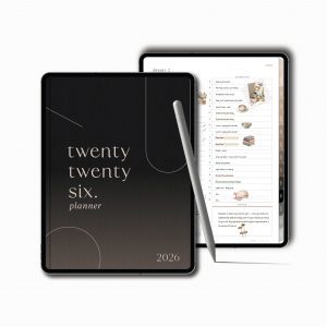 2026 All in One Digital Planner Black and Beige