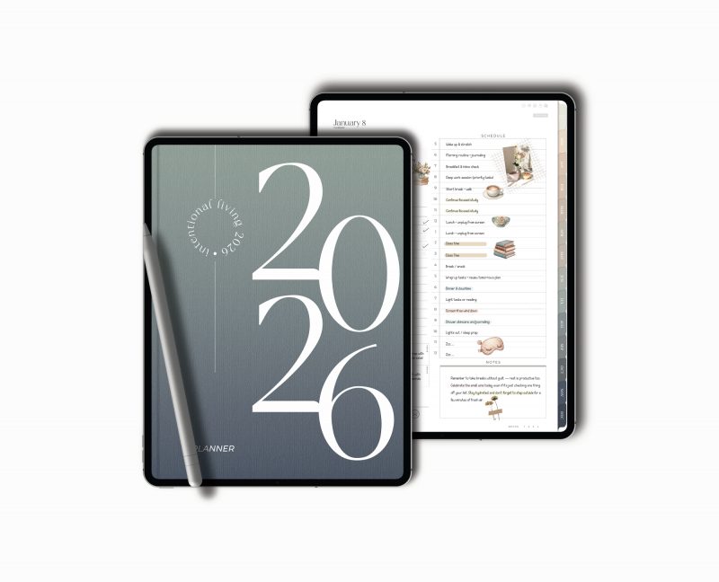 2026 All-in-One Digital Planner Green GoodNotes — Milamalu