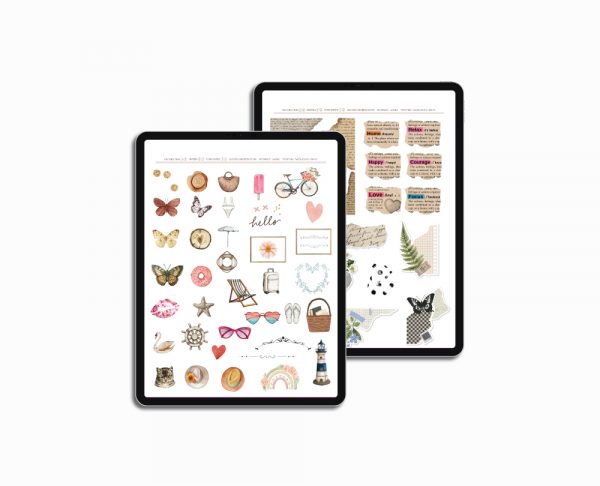 Digital Vintage Stickers GoodNotes Pack — Milamalu