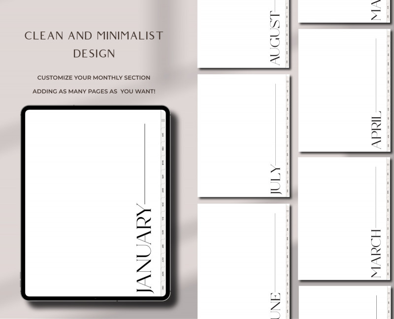 Digital Undated Planner — Minimalist GoodNotes Template