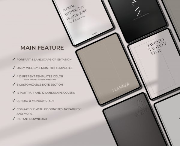 Undated Digital Planner-7 Digital Undated Planner