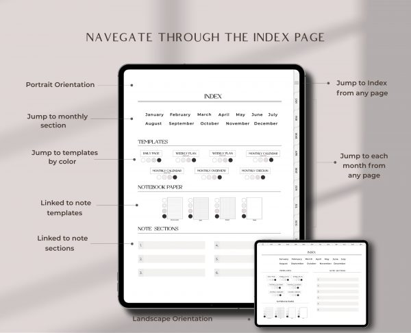 Undated Digital Planner-9 Digital Undated Planner